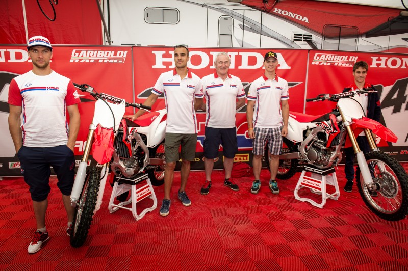 Paulin, Bobryshev, Gajser and Zaragoza unveil 2016 Honda CRFs at MXGP of Italy