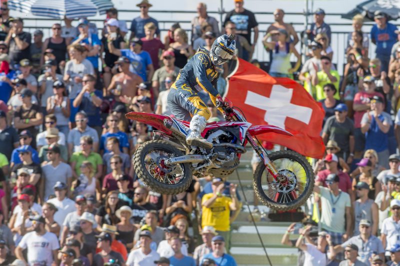 Gajser steps up with top-three finish in second moto at Frauenfeld