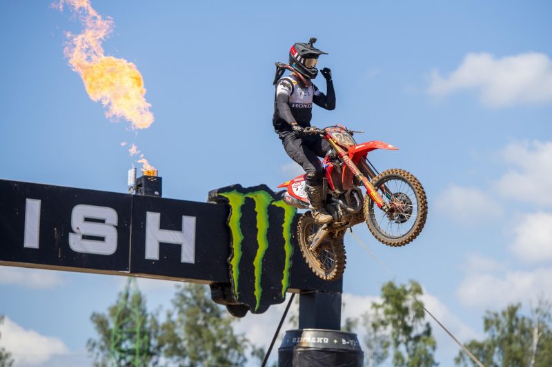Gajser wins first moto back and closes to within four points of MXGP lead